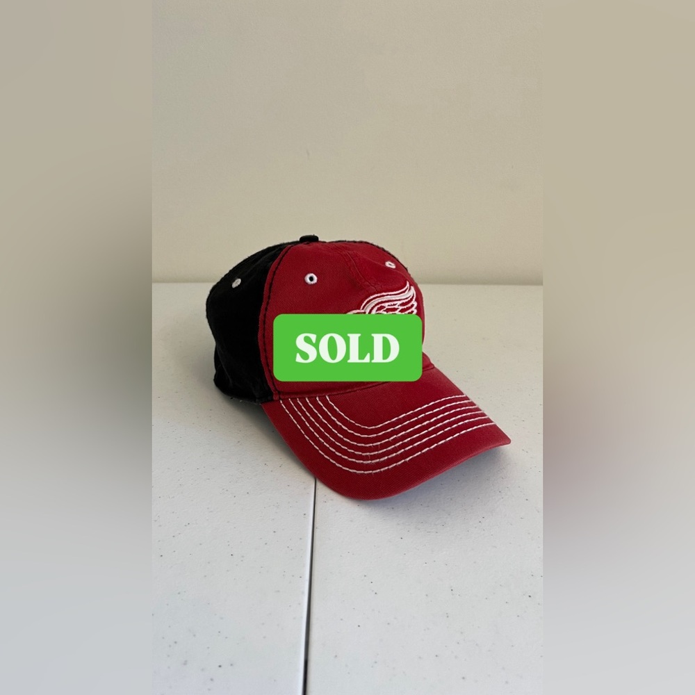 Detroit Red Wings Hat, Red & Black, 47 Brand